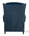 Uptown Sebastian Violin Navy Blue Genuine Leather Power Recliner
