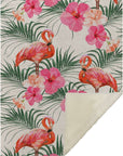 Addison Rugs Leaves & Flamingos 50" x 70" Throw Blanket