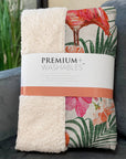 Addison Rugs Leaves & Flamingos 50" x 70" Throw Blanket