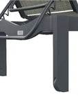 Leeward MGP Sling Stacking Armless Chaise with Wheels