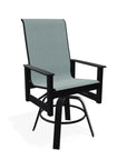 Leeward Swivel Marine Grade Polymer Arm Chair-Outdoor Accent Chairs-Telescope-LOOMLAN