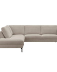 LOOMLAN Custom Upholstery Maison Elegant High Armrest Fabric & Leather Modular Sofa