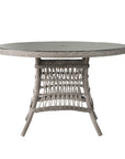 Mackinac 48" Round Umbrella Dining Table with Woven Top