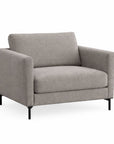 LOOMLAN Custom Upholstery Maison Elegant High Armrest Fabric & Leather Accent Chair