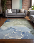 Addison Rugs Muted Whispers Blue Washable Indoor-Outdoor Rug