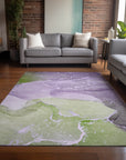 Addison Rugs Muted Whispers Purple Washable Indoor-Outdoor Rug