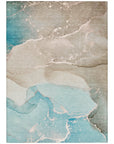Addison Rugs Muted Whispers Teal Washable Indoor-Outdoor Rug