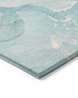 Addison Rugs Muted Whispers Teal Washable Indoor-Outdoor Rug
