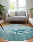 Addison Rugs Nautical Teal Washable Indoor-Outdoor Rug
