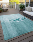 Addison Rugs Nautical Teal Washable Indoor-Outdoor Rug