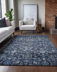 Addison Rugs Ocean Ripples Blue Washable Indoor-Outdoor Rug