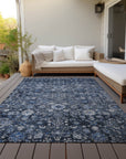 Addison Rugs Ocean Ripples Blue Washable Indoor-Outdoor Rug