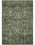 Addison Rugs Ocean Ripples Green Washable Indoor-Outdoor Rug