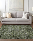 Addison Rugs Ocean Ripples Green Washable Indoor-Outdoor Rug