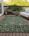 Addison Rugs Ocean Ripples Green Washable Indoor-Outdoor Rug