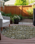Addison Rugs Ocean Ripples Mocha Washable Indoor-Outdoor Rug