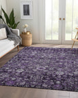 Addison Rugs Ocean Ripples Purple Washable Indoor-Outdoor Rug