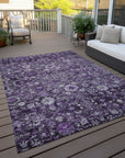 Addison Rugs Ocean Ripples Purple Washable Indoor-Outdoor Rug