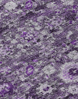 Addison Rugs Ocean Ripples Purple Washable Indoor-Outdoor Rug