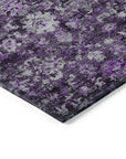 Addison Rugs Ocean Ripples Purple Washable Indoor-Outdoor Rug