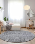 Addison Rugs Ocean Ripples Silver Washable Indoor-Outdoor Rug