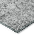 Addison Rugs Ocean Ripples Silver Washable Indoor-Outdoor Rug