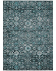 Addison Rugs Ocean Ripples Teal Washable Indoor-Outdoor Rug