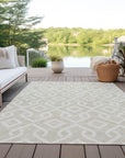 Addison Rugs Offset Stripes Beige Washable Indoor-Outdoor Rug