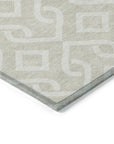 Addison Rugs Offset Stripes Beige Washable Indoor-Outdoor Rug