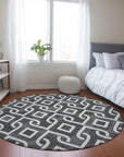 Addison Rugs Offset Stripes Black Washable Indoor-Outdoor Rug