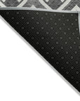 Addison Rugs Offset Stripes Black Washable Indoor-Outdoor Rug