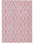 Addison Rugs Offset Stripes Blush Washable Indoor-Outdoor Rug