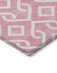 Addison Rugs Offset Stripes Blush Washable Indoor-Outdoor Rug