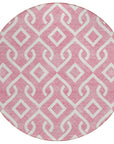 Addison Rugs Offset Stripes Blush Washable Indoor-Outdoor Rug
