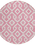 Addison Rugs Offset Stripes Blush Washable Indoor-Outdoor Rug