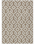 Addison Rugs Offset Stripes Brown Washable Indoor-Outdoor Rug