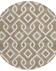 Addison Rugs Offset Stripes Brown Washable Indoor-Outdoor Rug
