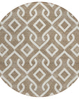 Addison Rugs Offset Stripes Brown Washable Indoor-Outdoor Rug
