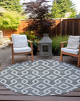 Addison Rugs Offset Stripes Grey Washable Indoor-Outdoor Rug