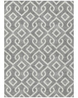 Addison Rugs Offset Stripes Grey Washable Indoor-Outdoor Rug