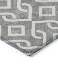 Addison Rugs Offset Stripes Grey Washable Indoor-Outdoor Rug
