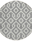 Addison Rugs Offset Stripes Grey Washable Indoor-Outdoor Rug