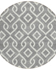 Addison Rugs Offset Stripes Grey Washable Indoor-Outdoor Rug