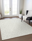 Addison Rugs Offset Stripes Ivory Washable Indoor-Outdoor Rug