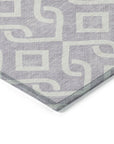 Addison Rugs Offset Stripes Lavender Washable Indoor-Outdoor Rug