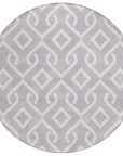 Addison Rugs Offset Stripes Lavender Washable Indoor-Outdoor Rug