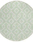 Addison Rugs Offset Stripes Mint Washable Indoor-Outdoor Rug