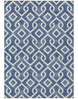 Addison Rugs Offset Stripes Navy Washable Indoor-Outdoor Rug
