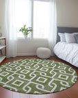 Addison Rugs Offset Stripes Olive Washable Indoor-Outdoor Rug