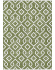 Addison Rugs Offset Stripes Olive Washable Indoor-Outdoor Rug